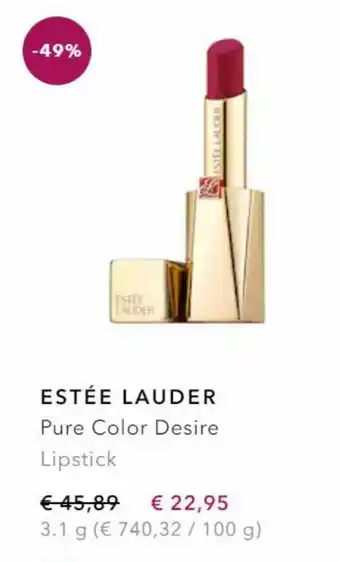 Douglas Estee lauder pure color desire lipstick aanbieding