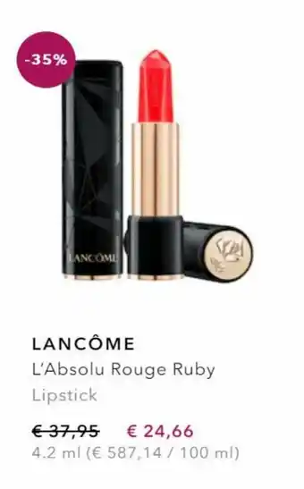 Douglas Lancome l'absolu rouge ruby lipstick aanbieding