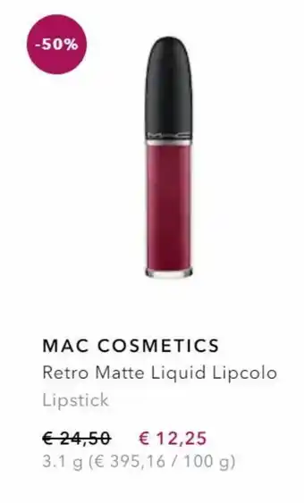 Douglas Mac cosmetics retro matte liquid lipcolo lipstick aanbieding