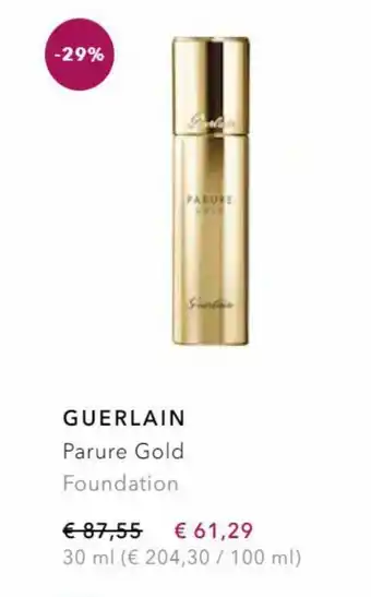 Douglas Guerlain parure gold foundation 30 ml aanbieding