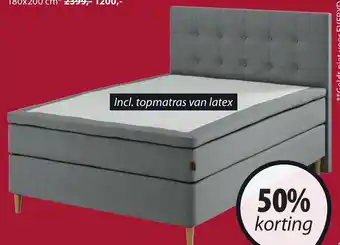 Jysk Dreamzone gold c75 latex boxspring 140 x 200 cm aanbieding