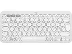 MediaMarkt Logitech Pebble Keys 2 K380s Bluetooth-toetsenbord Voor Meerdere Apparaten - Wit aanbieding