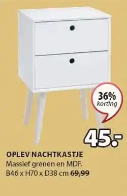 Jysk OPLEV NACHTKASTJE aanbieding