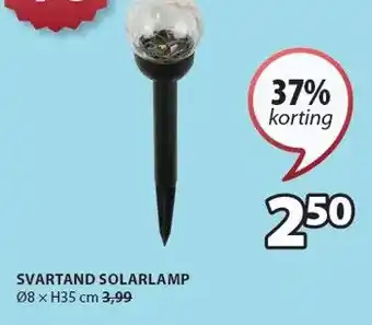 Jysk SVARTAND SOLARLAMP aanbieding