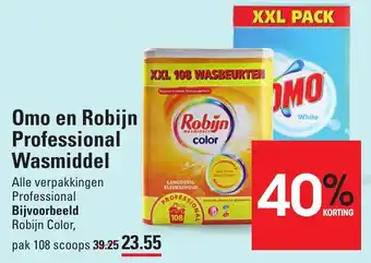 Sligro Omo en robijn professional wasmiddel aanbieding