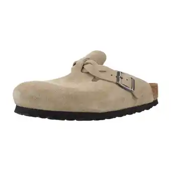 Spartoo Slippers Birkenstock BOSTON BRAIDED SUEDE LEAT aanbieding