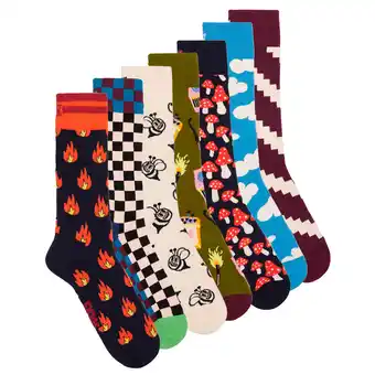 Spartoo High socks Happy socks WILD WEEK SOCKS X7 aanbieding