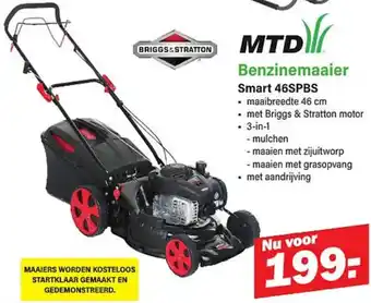 Van Cranenbroek MTD Benzinemaaier Smart 46SPBS aanbieding