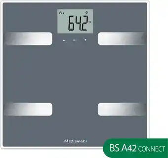 Bol.com Medisana BS A42 lichaamsanalyse weegschaal met Bluetooth (grijs) aanbieding