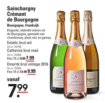 Sligro Sainchargny Cremant de Bourgogne aanbieding