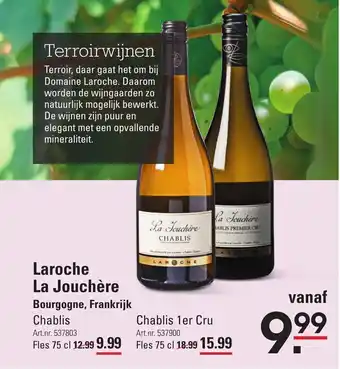 Sligro Laroche La Jouchere Chablis 75 cl aanbieding