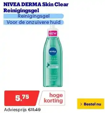 Bol.com NIVEA DERMA Skin Clear Reinigingsgel aanbieding