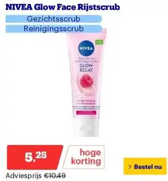 Bol.com NIVEA Glow Face Rijstscrub aanbieding