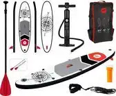 Bol.com PURE4FUN SUP Board - Opblaasbaar Paddle Board - Complete Set - Met Pomp / Draagtas / Verstelbare Peddel / Enkelkoord / Repara aanbieding