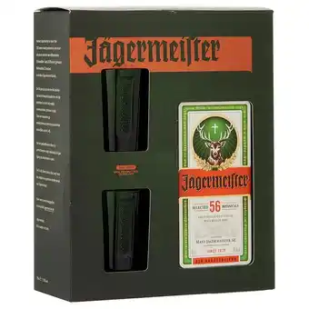 Dirck 3 Jagermeister plus 2 originele shotglazen 70 cl aanbieding