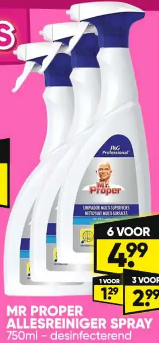 Big Bazar MR PROPER ALLESREINIGER SPRAY 750ml aanbieding