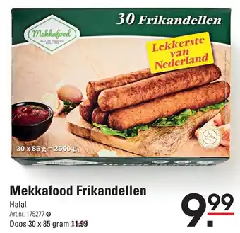 Sligro Mekkafood Frikandellen  Doos 30 x 85 gram aanbieding