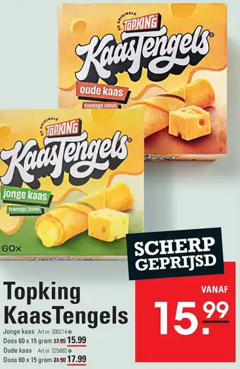 Sligro Topking KaasTengels  60 x 15g aanbieding