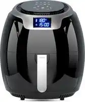 Bol.com Niceey Airfryer XXL - Heteluchtfriteuse - 1800W - 80L - Incl. Kookboek - Zwart aanbieding