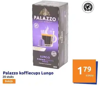 Action Palazzo koffiecups Lungo aanbieding