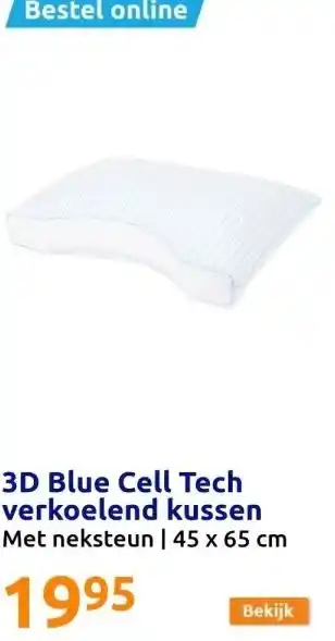 Action 3D Blue Cell Tech verkoelend kussen aanbieding