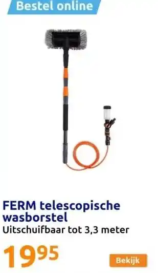 Action FERM telescopische wasborstel aanbieding