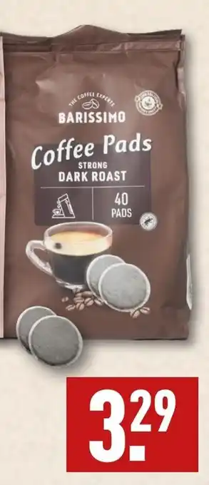 ALDI BARISSIMO Koffiepads STRONG DARK ROAST aanbieding