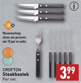 ALDI CROFTON Steakbestek aanbieding
