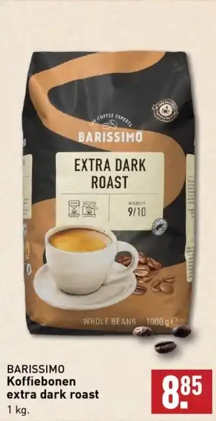 ALDI BARISSIMO Koffiebonen extra dark roast 1kg aanbieding