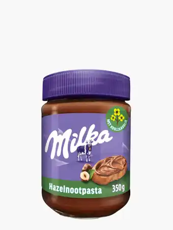 Flink Milka Chocopasta Chocolade Hazelnoot 350g aanbieding