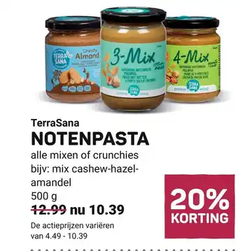 Ekoplaza TerraSana NOTENPASTA aanbieding