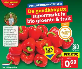 Lidl Bio rode paprika aanbieding