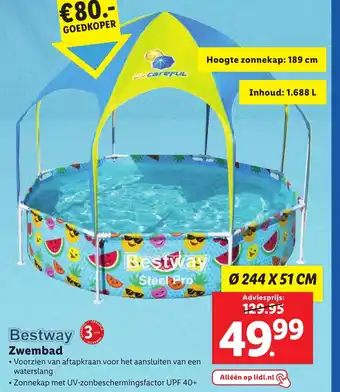 Lidl Bestway Zwembad 244 x 51 cm aanbieding