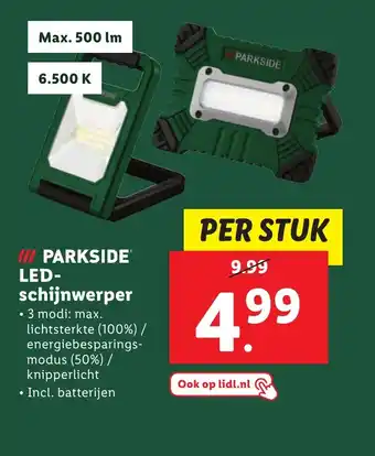 Lidl PARKSIDE LED schijnwerper aanbieding