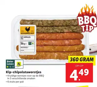 Lidl Kip chipolataworstjes 360 gram aanbieding