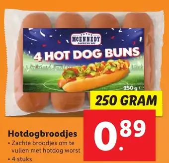 Lidl Hotdogbroodjes 250g aanbieding