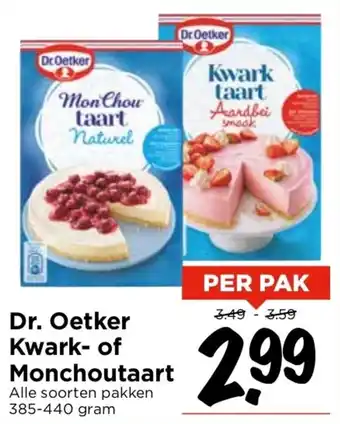 Vomar Voordeelmarkt Dr. Oetker Kwark of Monchoutaart aanbieding