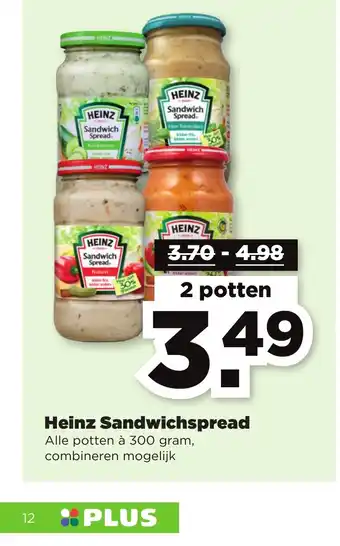 PLUS Heinz Sandwichspread aanbieding