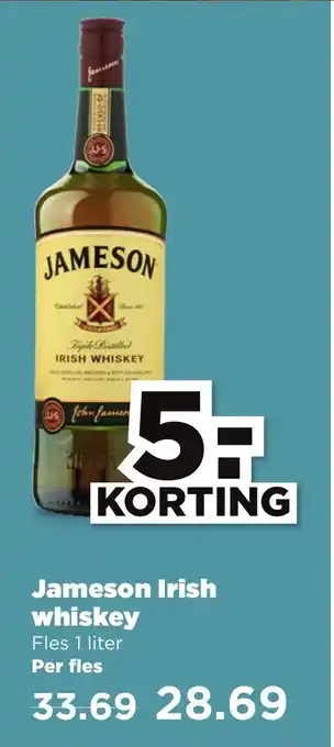 PLUS Jameson Irish whiskey 1 liter aanbieding