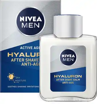 Bol.com NIVEA MEN Anti-Age Hyaluronzuur Aftershave Balsem - Revitaliseert de huid na het scheren - Hydraterende werking - 100 ml aanbieding