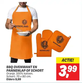 Dekamarkt BBQ OVENWANT EN PANNENLAP OF SCHORT aanbieding