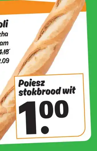 Poiesz stokbrood wit aanbieding