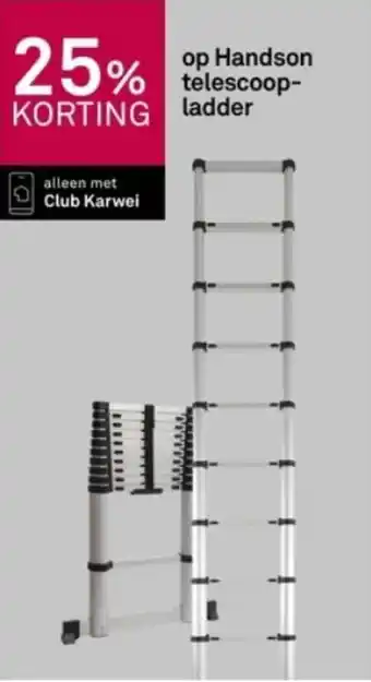 Karwei Handson telescoop ladder aanbieding