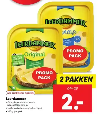 Lidl Leerdammer 100g  per pak aanbieding