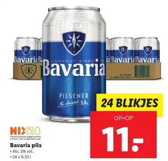 Lidl Bavaria pils 24 x 0,33 Liter aanbieding