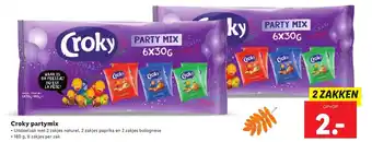 Lidl Croky partymix 180 Gram, 6 zakjes per zak aanbieding