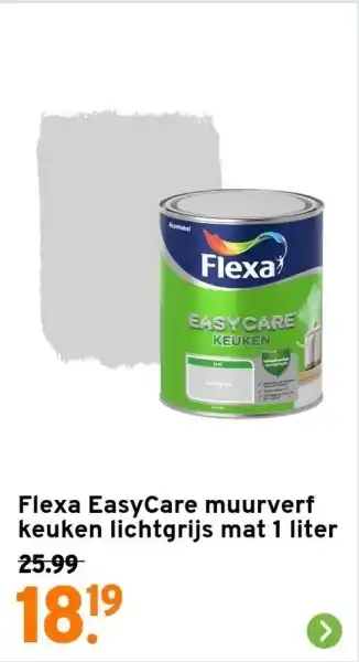 GAMMA Flexa EasyCare muurverf keuken lichtgrijs mat 1 liter aanbieding