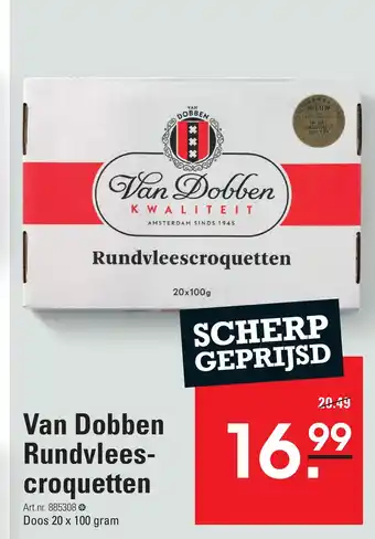 Sligro Van Dobben Rundvleescroquetten aanbieding