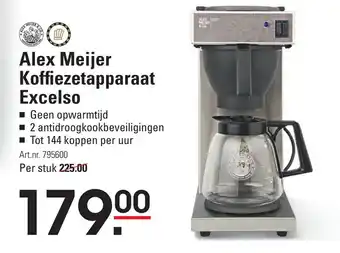 Sligro Alex Meijer Koffiezetapparaat Excelso aanbieding