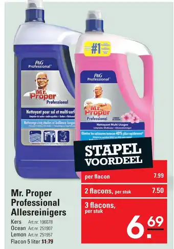 Sligro Mr. Proper Professional Allesreinigers aanbieding